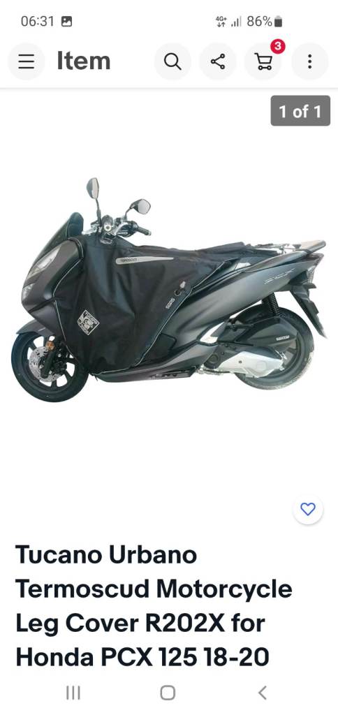 Honda PCX Tucano leg cover