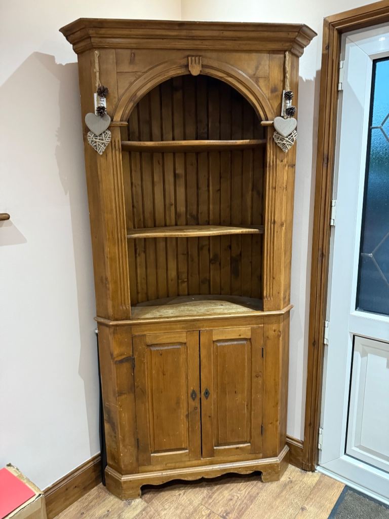Wooden Corner Cupboard for Sale – Perfect for Hallway Storage