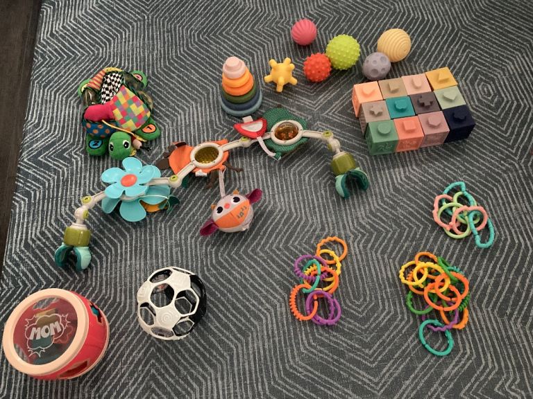Large Bundle of Baby Activity Toys and Rattles – Multicoloured