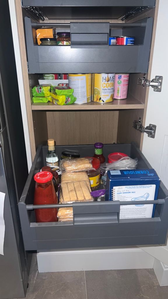 Good quality larder/pantry unit ( for a fitted kitchen) Blume fittings