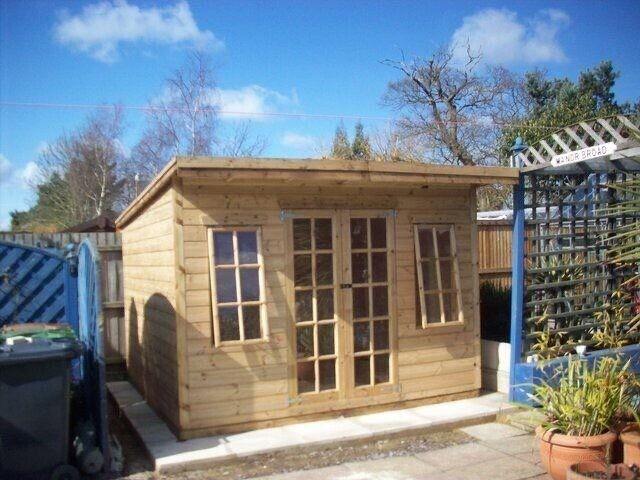 GARDEN SUMMERHOUSE HEAVY DUTY ERECTED FOR FREE