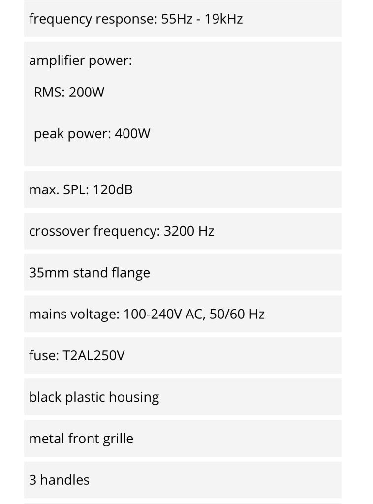 New 15” Active PA Speaker with Bluetooth