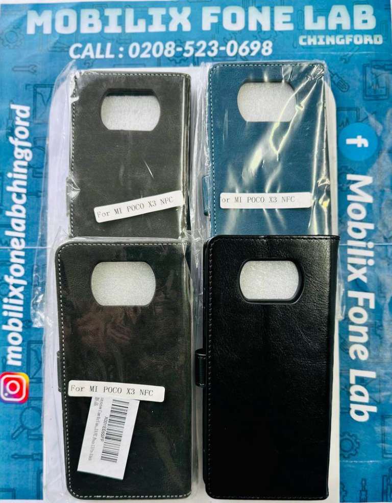 Brand New Black Book Case for Xiaomi Poco X3 NFC and Brown Book Case for For Xiaomi Poco X3 GT