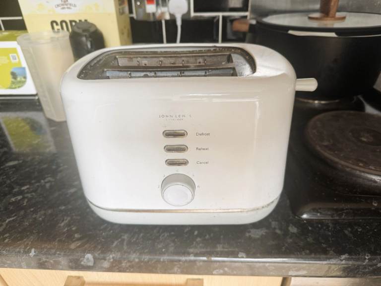 John Lewis 2 Slice Toaster - Fully Working - White