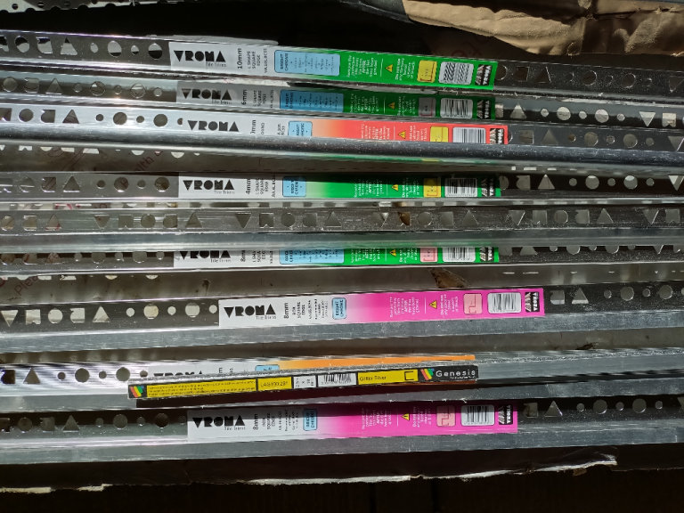 GENESIS VRONA PREMTOOL TILE TRIM EDGING PROFILE 8mm 10mm Chrome Silver JOB LOT