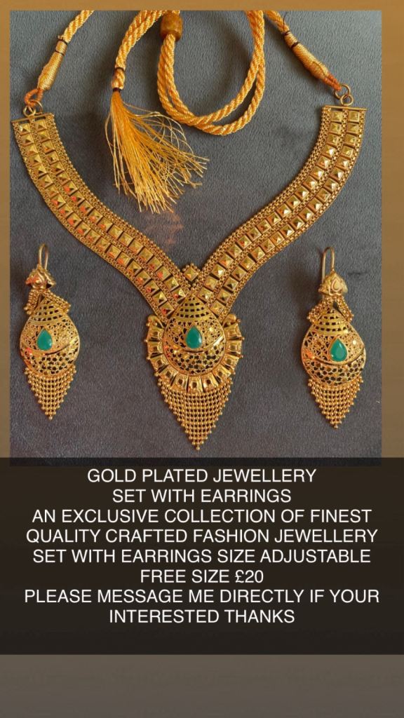 TWO GOLD PLATED JEWELLERY SET WITH EARRINGS