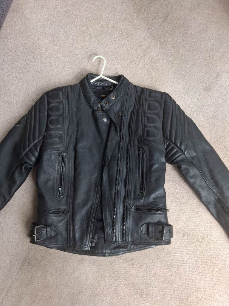 Leather biker jacket