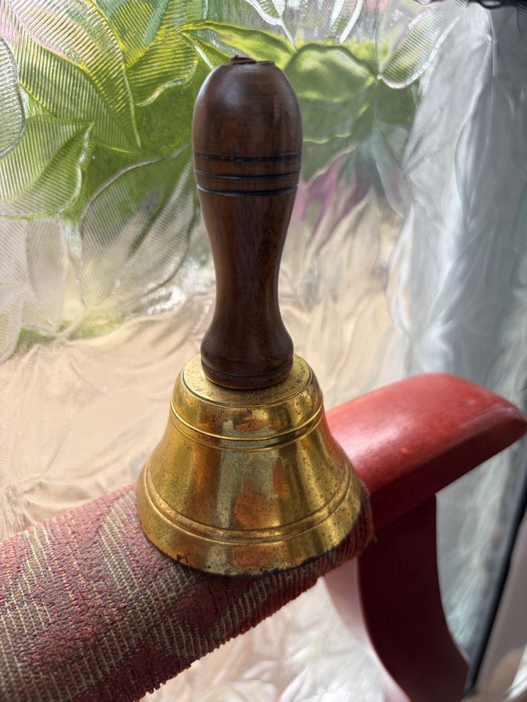 Vintage brass dinner counter bell 