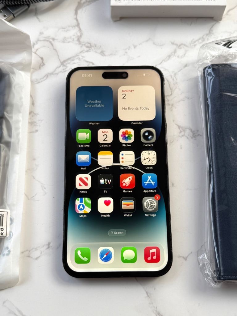 Apple iPhone 14 Pro Max 128GB Space Black Unlocked+ New Accessories 