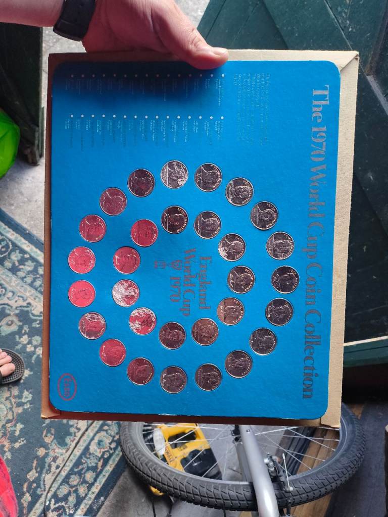 1970 Esso World Cup Coin Collection featuring 30 English football players