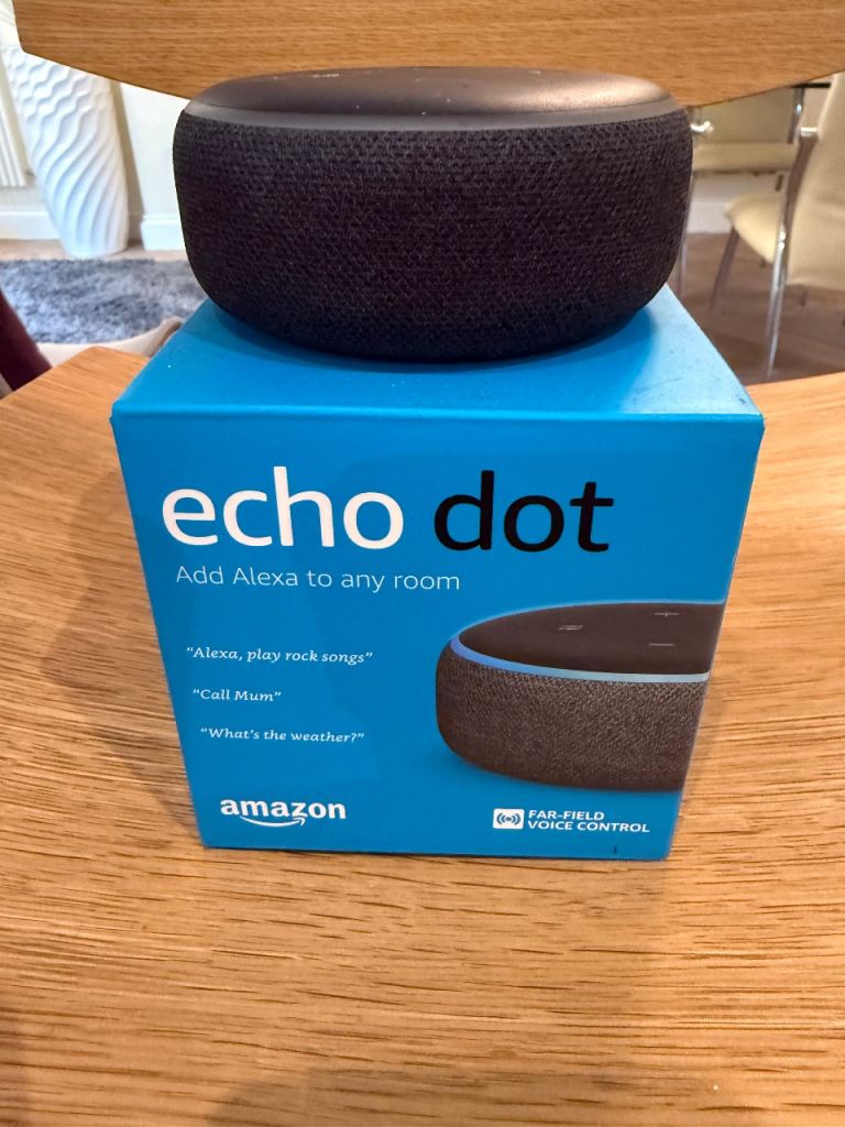 Amazon Echo Dot (3rd Gen) Smart Speaker – Black, Good Condition