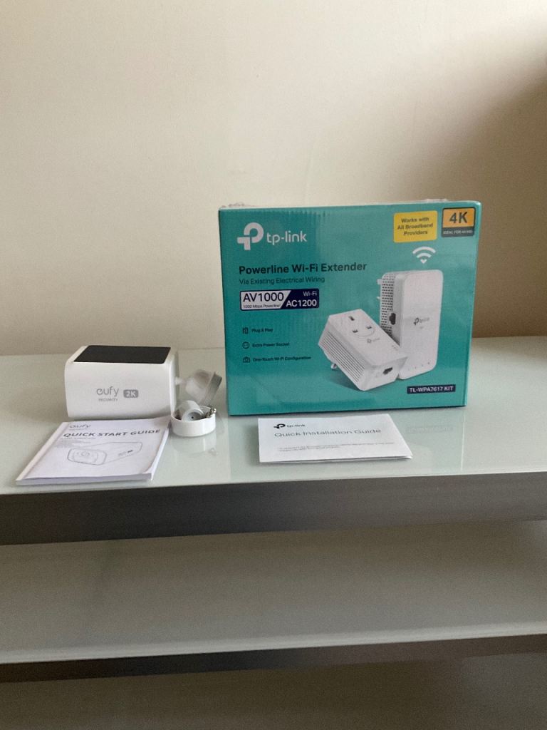 Eufy outdoor camera and TP Link extender .