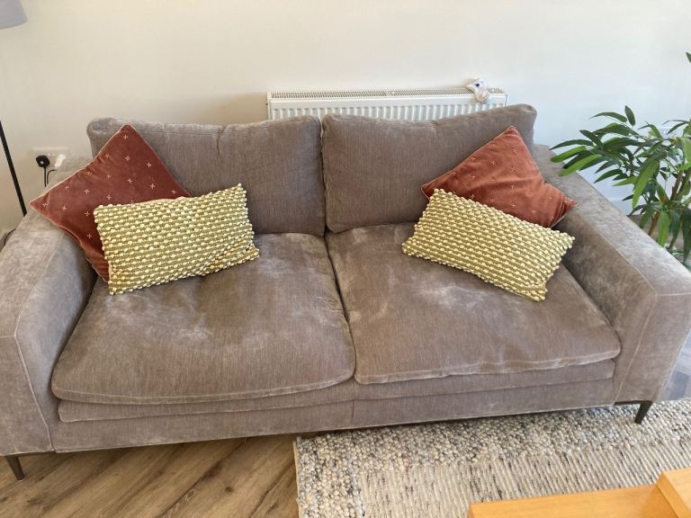 3 and 2 seater grey sofas