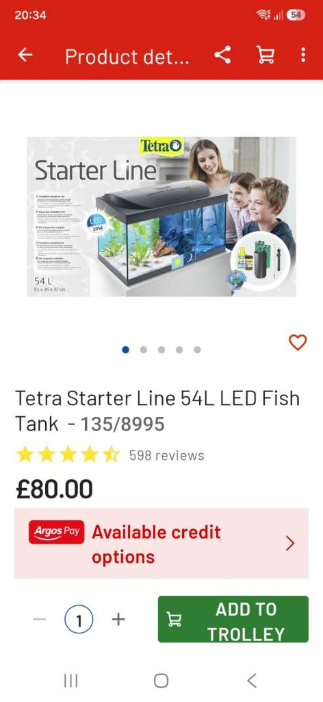 Tetra Aquarium Fish Tank – Good Condition