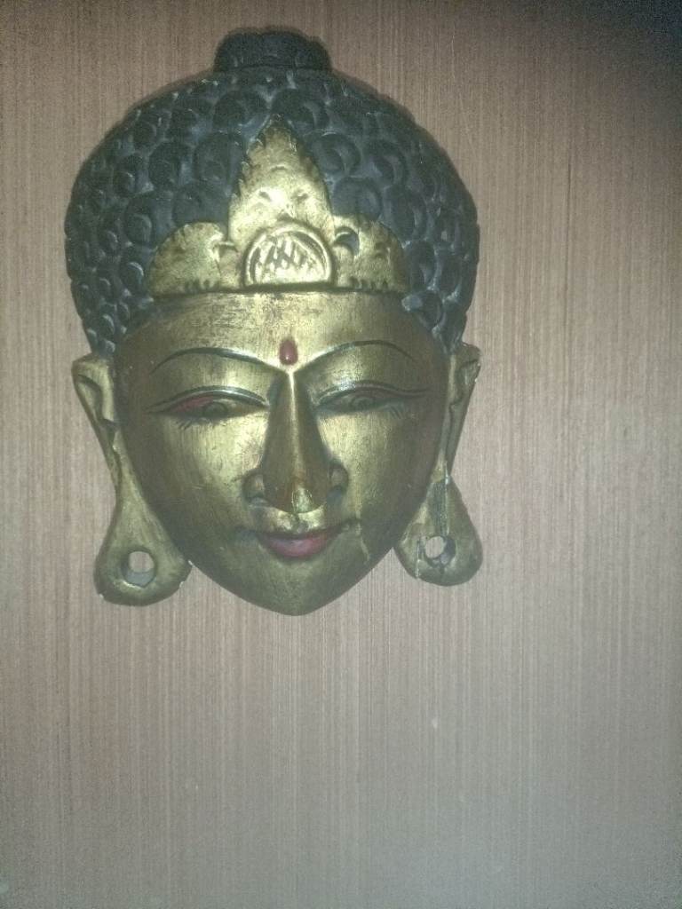Carved wooden Buddha 