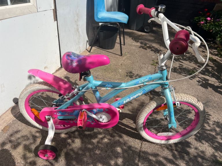 Huffy Kids' Bike 14-inch – Blue and Pink with Stabilisers