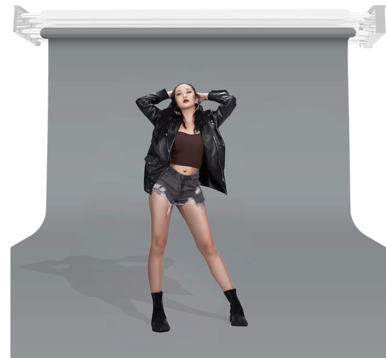 Seamless Background Paper Backdrop 2.72 x 10m, Color Grey