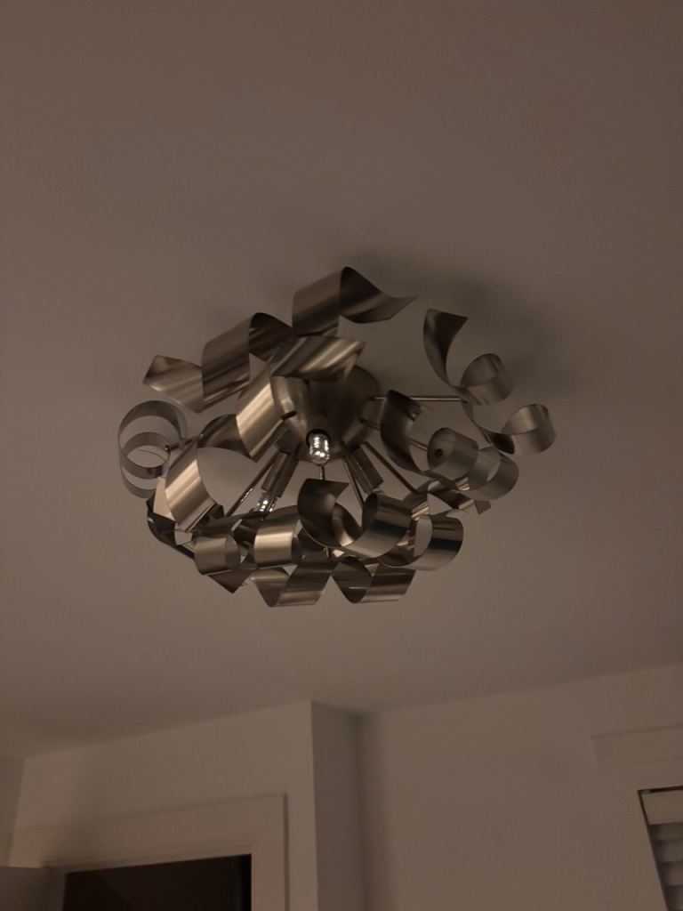 Chrome Ribbon ceiling light 