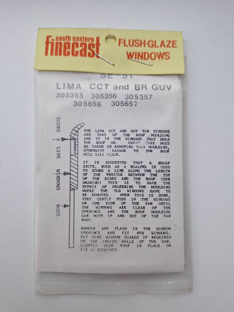 SE Finecast SE-51 Lima CCT and BR GUV Flush Glaze Window kit