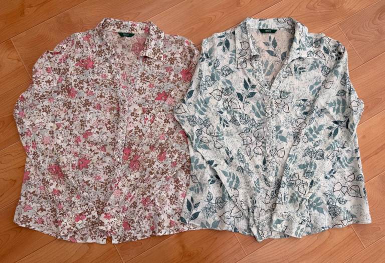 2 M & S ruffle blouses size 18