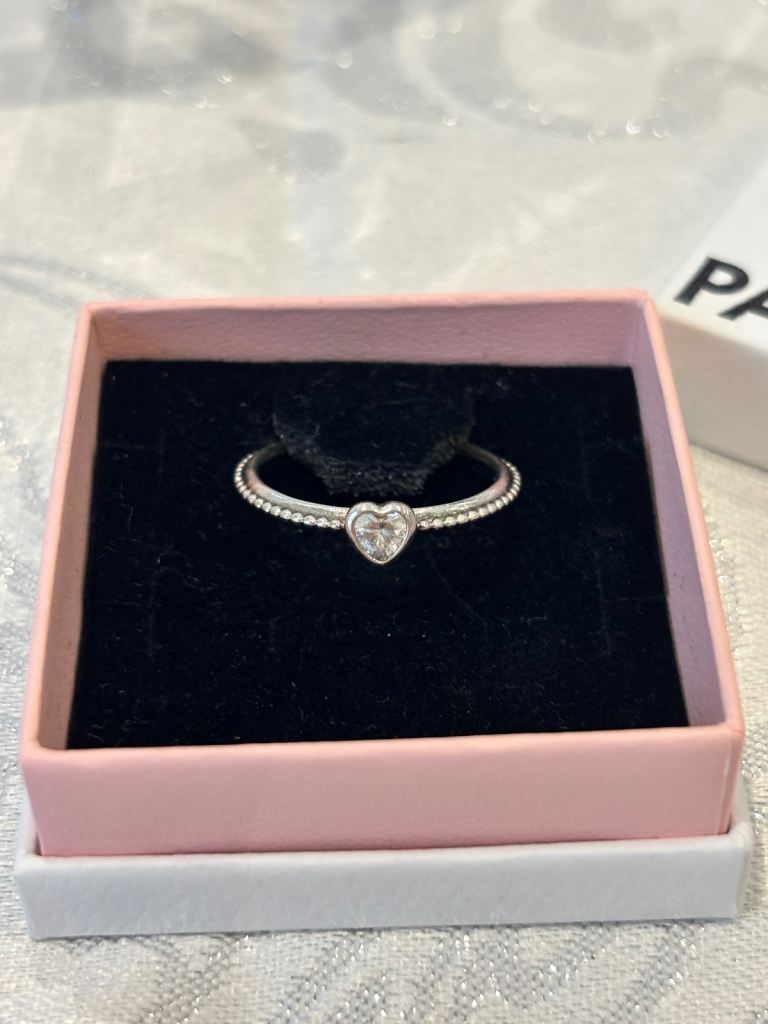 Pandora one love silver heart ring 