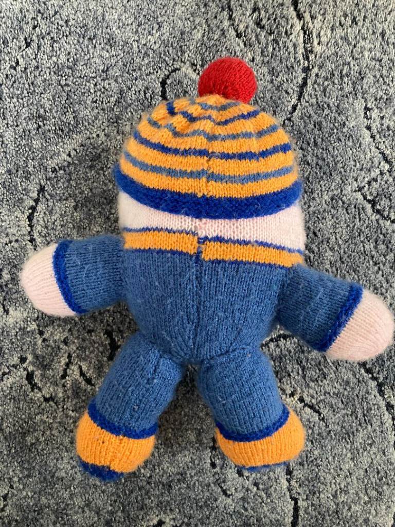 Hand knitted Big Humpty Dumpty toy – BRAND NEW – post or collect