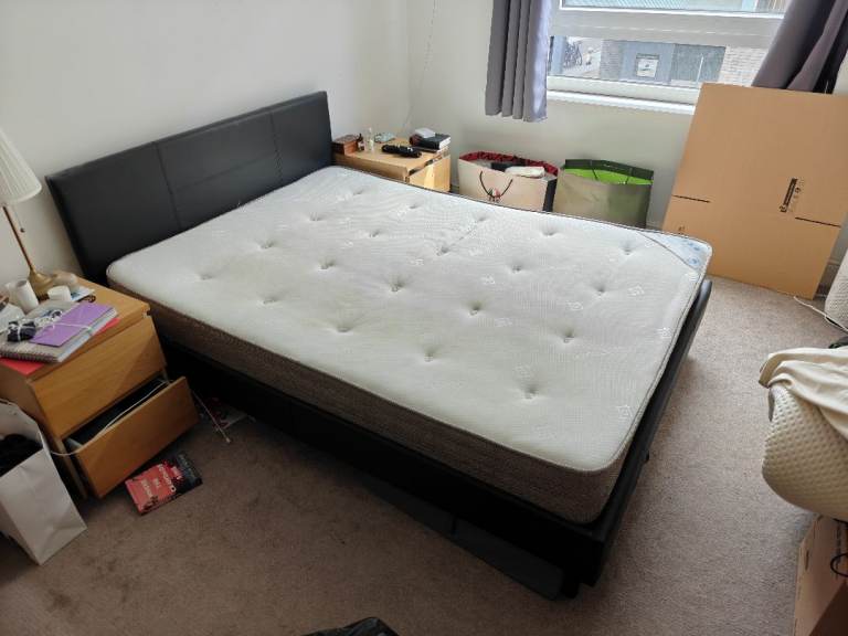 Double bed and mattress