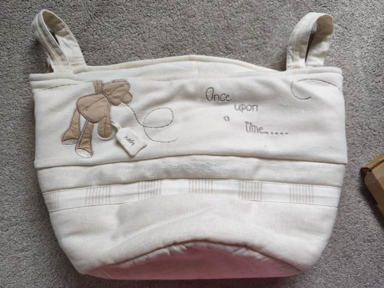 Mama and Papa fabric storage basket 