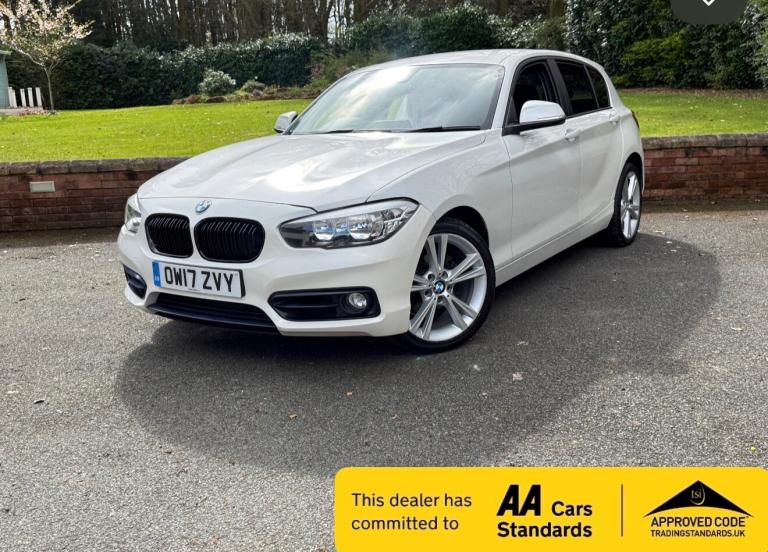 2017 BMW 1 Series 118D SPORT 5DR NAV 99K (PEARL) F.S.H  HATCHBACK Diesel Manual
