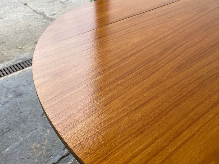 Mid-Century small drop leaf dining table with Formica top