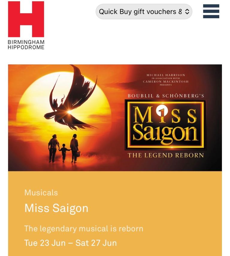 Miss Saigon tickets 