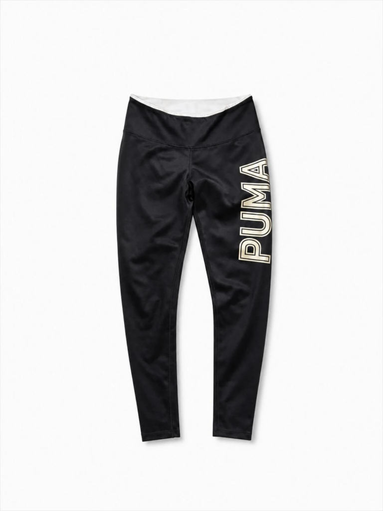 Puma Womens Black Leggings UK 10 Medium Gym Workout Activewear
