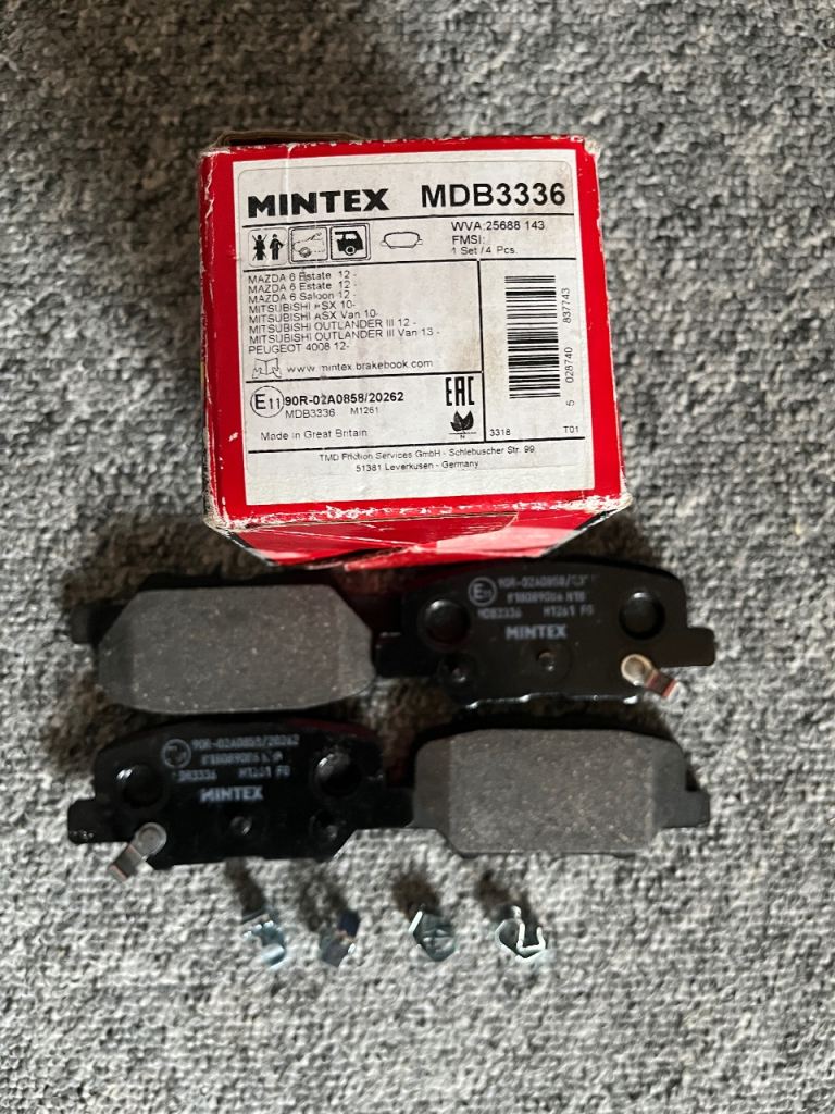 Mazda 6 Mitsubishi Asx, Outlander Peugeot 4008 rear brake pads