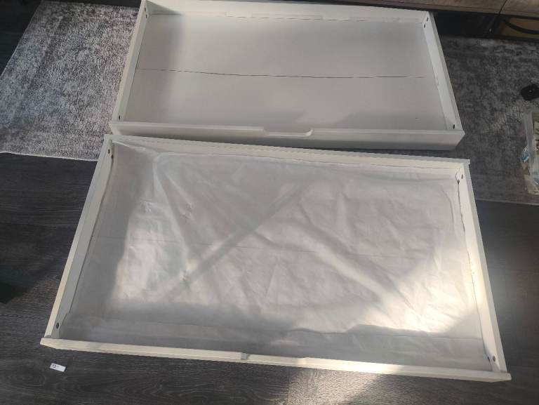 Pair of White Under-Bed Storage Drawers – Good Condition