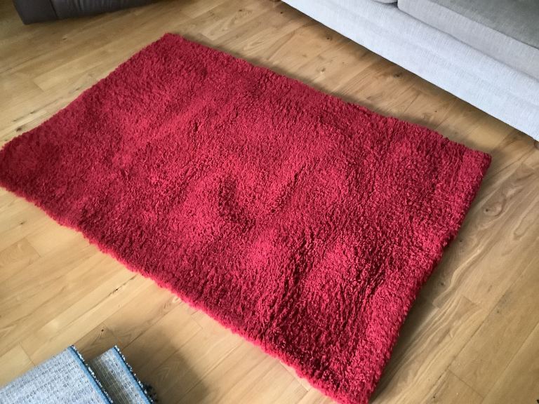 Red shag Fireside Rug