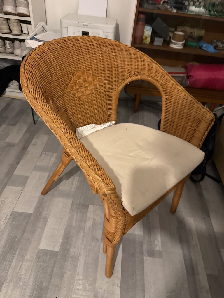 Ikea rattan armchairs