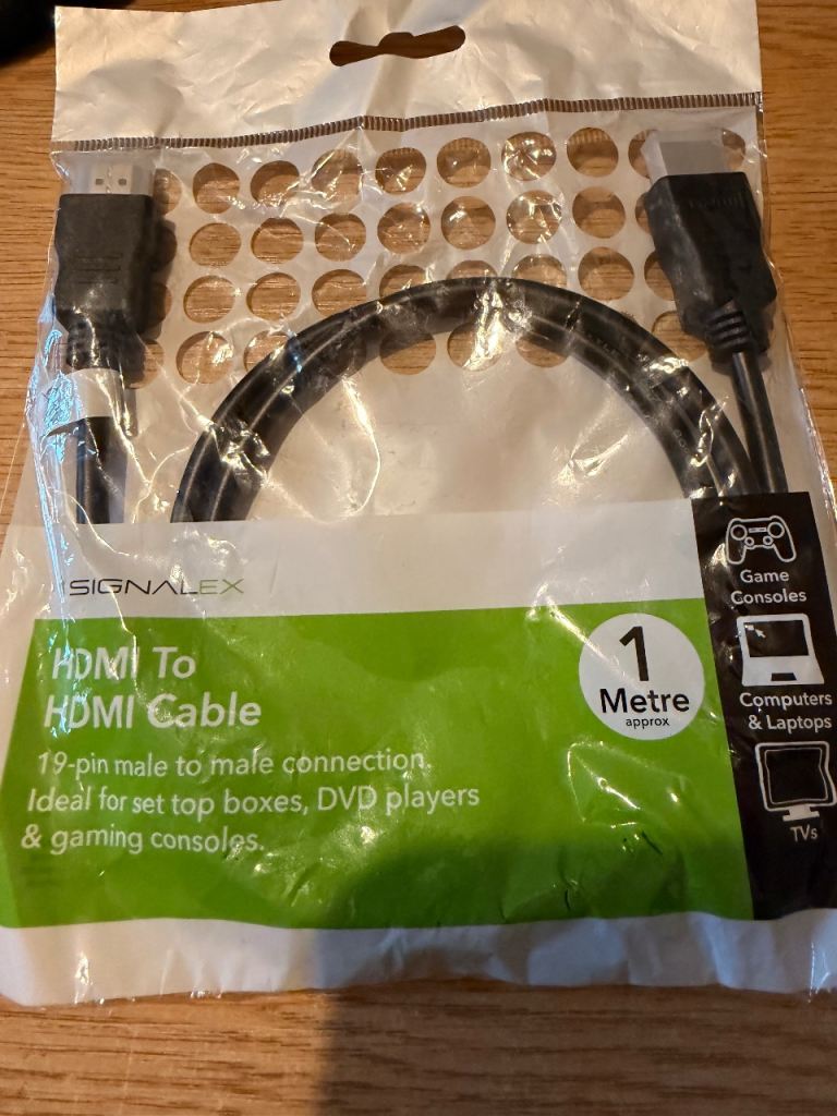 Brand New Signalex HDMI to HDMI Cable 1 Metre