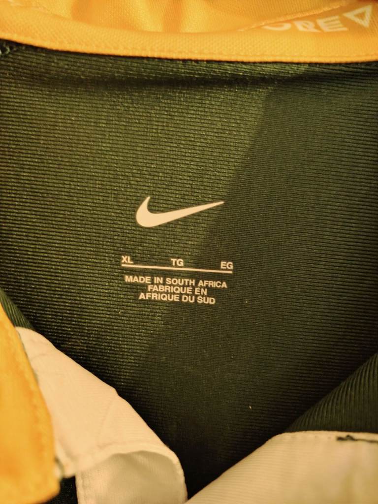 Springboks South Africa Rugby Union Shirt - Mens XL (More like L)