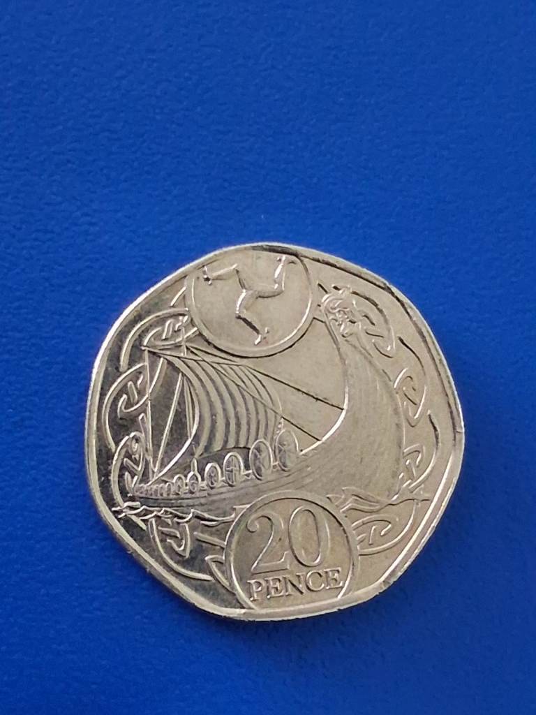 A 2020 Queen Elizabeth 11 Viking Ship 20p Coin