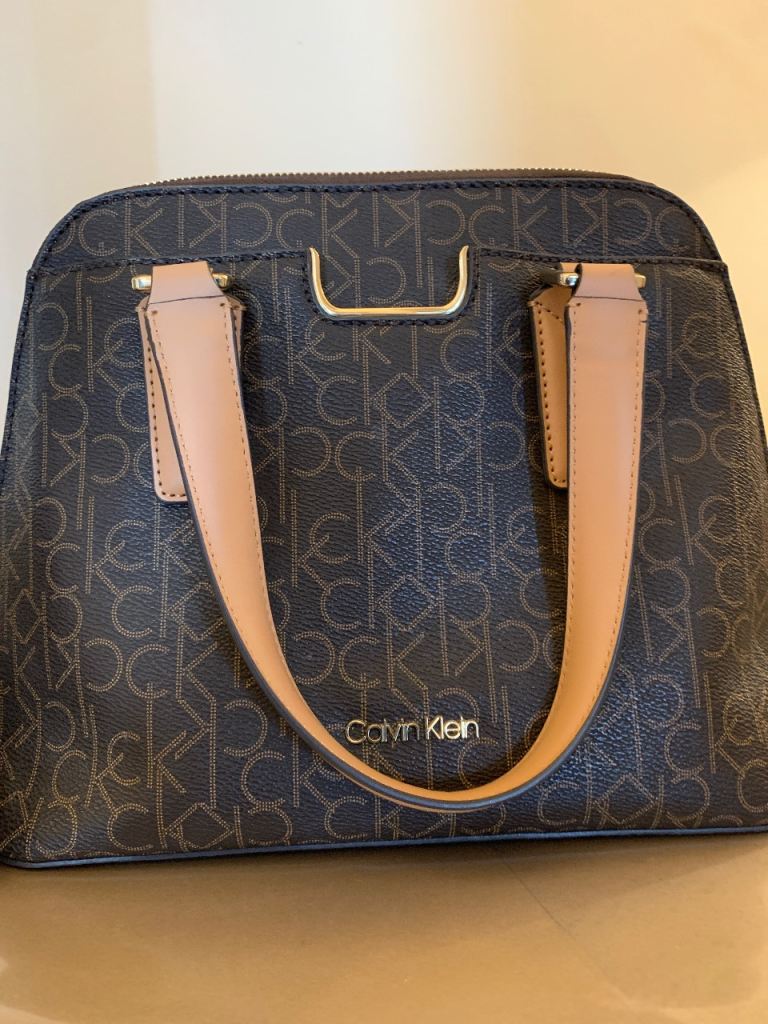 Calvin Klein Brown Monogram Handbag – As Good As New
