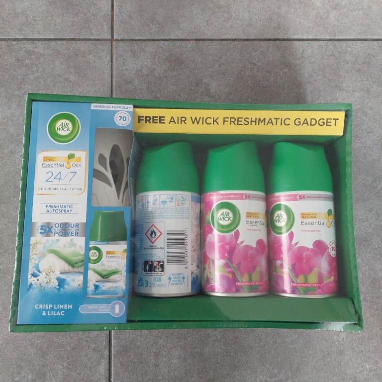 NEW Air Wick Freshmatic Gift Set – Crisp Linen & Lilac