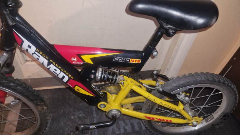 Dallingridge Raven Boys Full Suspension Mountain Bike Mtb 16" Wheel