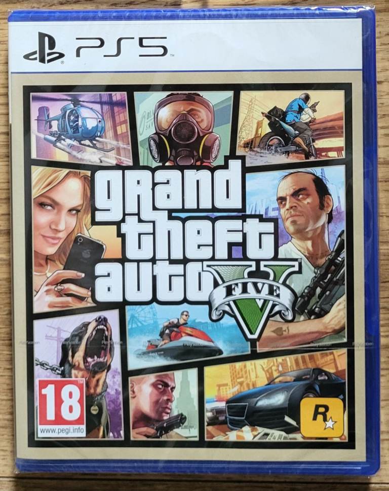 Brand New Sealed Grand Theft Auto 5 PS5 game