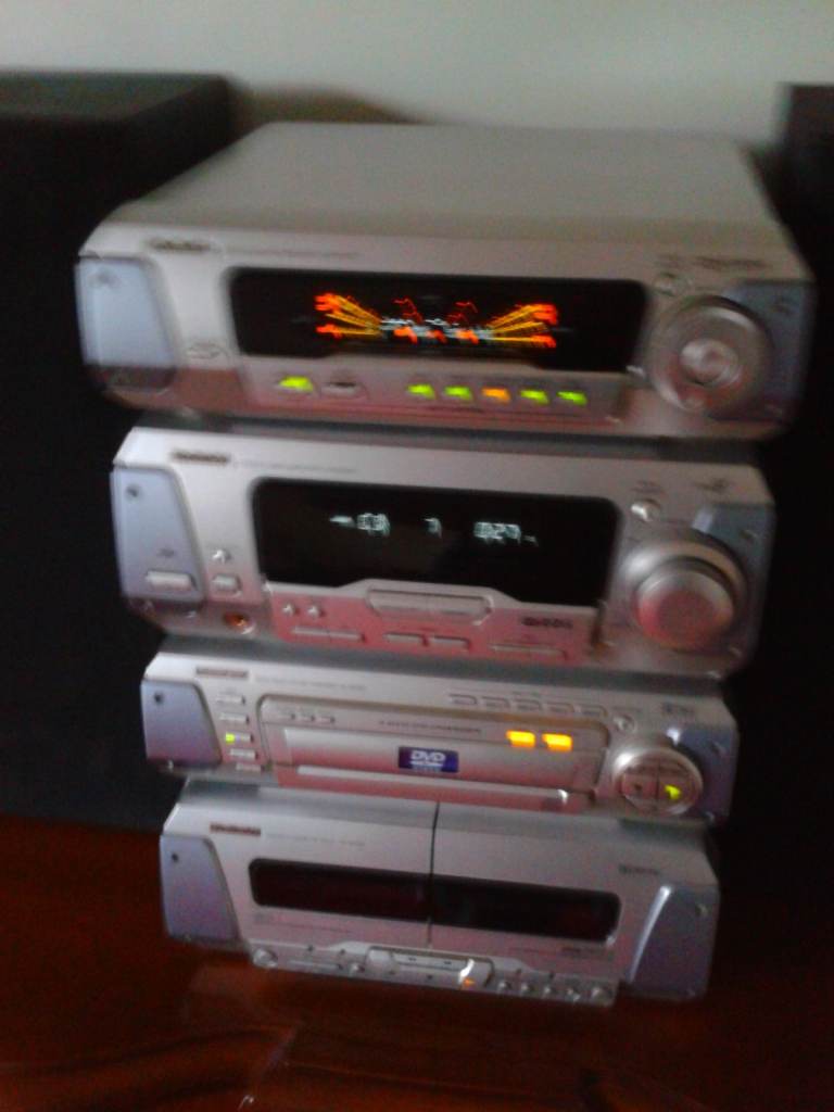 Technics - Stereo Stack System, 5 x CD Player, Amplifier & Tuner, Sound Processor, Tape, Speakers.