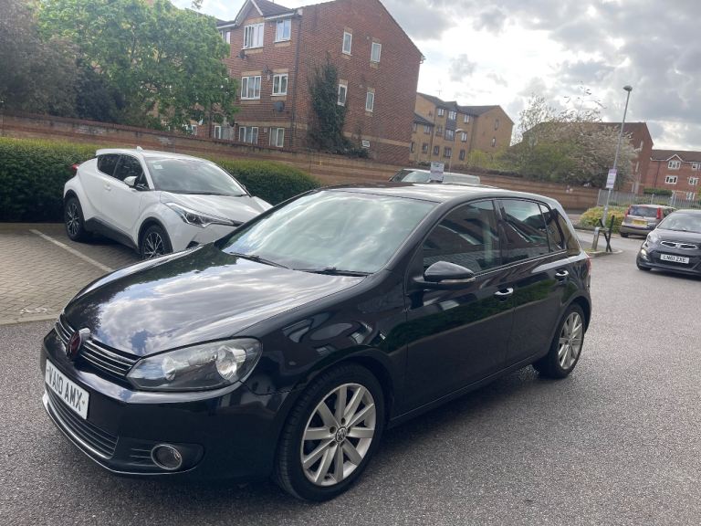 2010 VOLKSWAGEN GOLF GT TDI 140 BLACK FSH VW