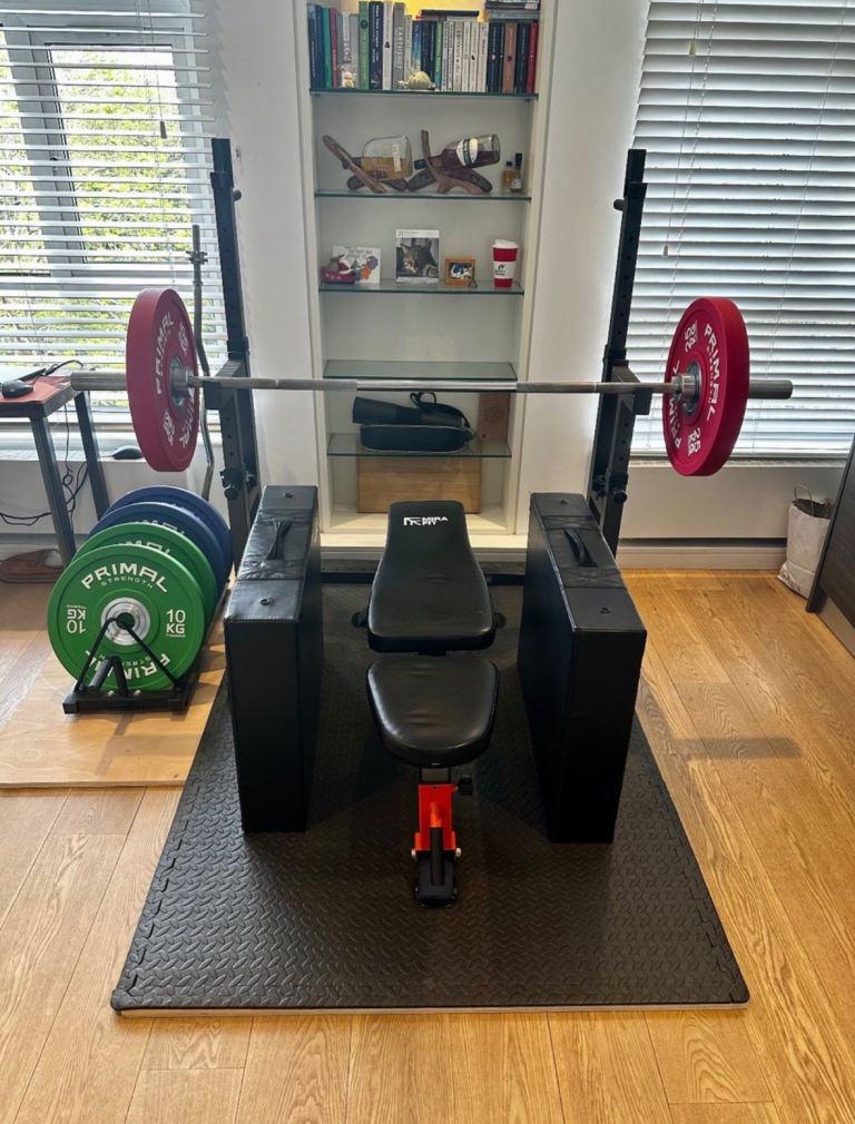 Full home gym - polyurethane olympic plate set up