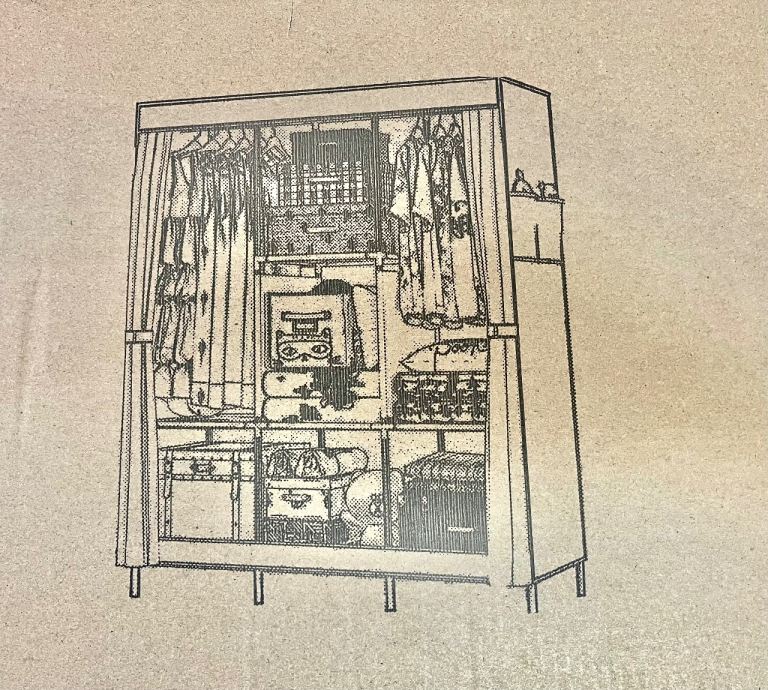 DIY Portable Fabric Wardrobe 