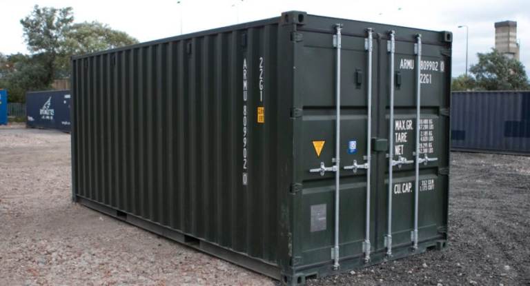 New 20Ft Shipping Container One Trip Green Easy Opening Door (Plus VAT)