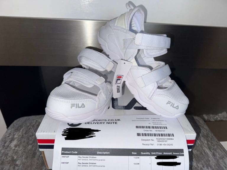 Fila Sportswear Ray Sandal Children Boy Girl Slipper Kids Beach Slide Size 1.5