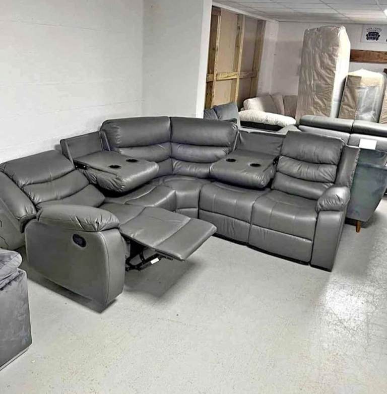 🚚 Classic Roma Recliner Corner Sofa & 3+2 Seater Real Leather 25% OFF Order Now